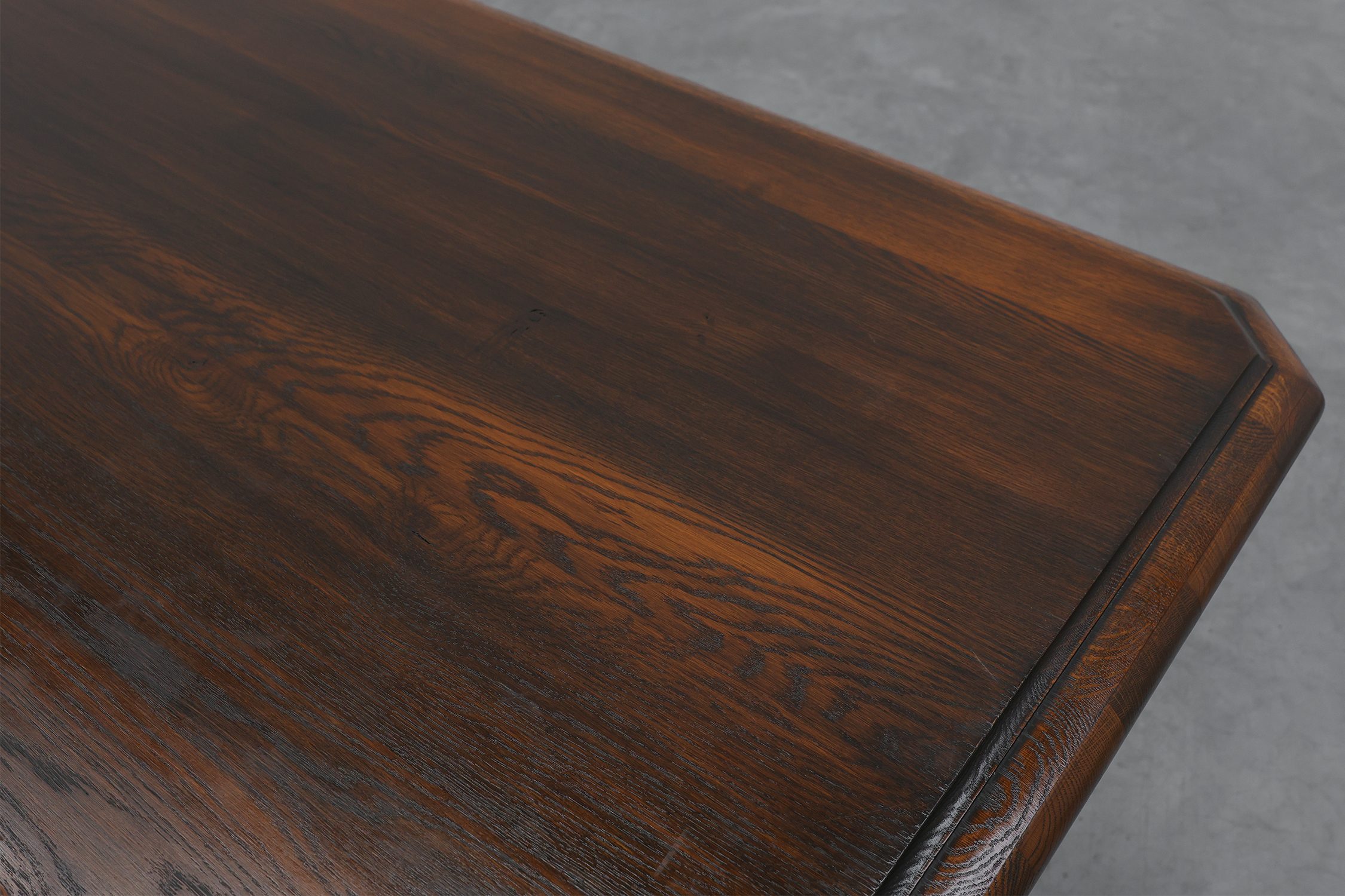 French Refectory Style Oak Dining Table with Turned Double Pedestal Base, 20th Centurythumbnail